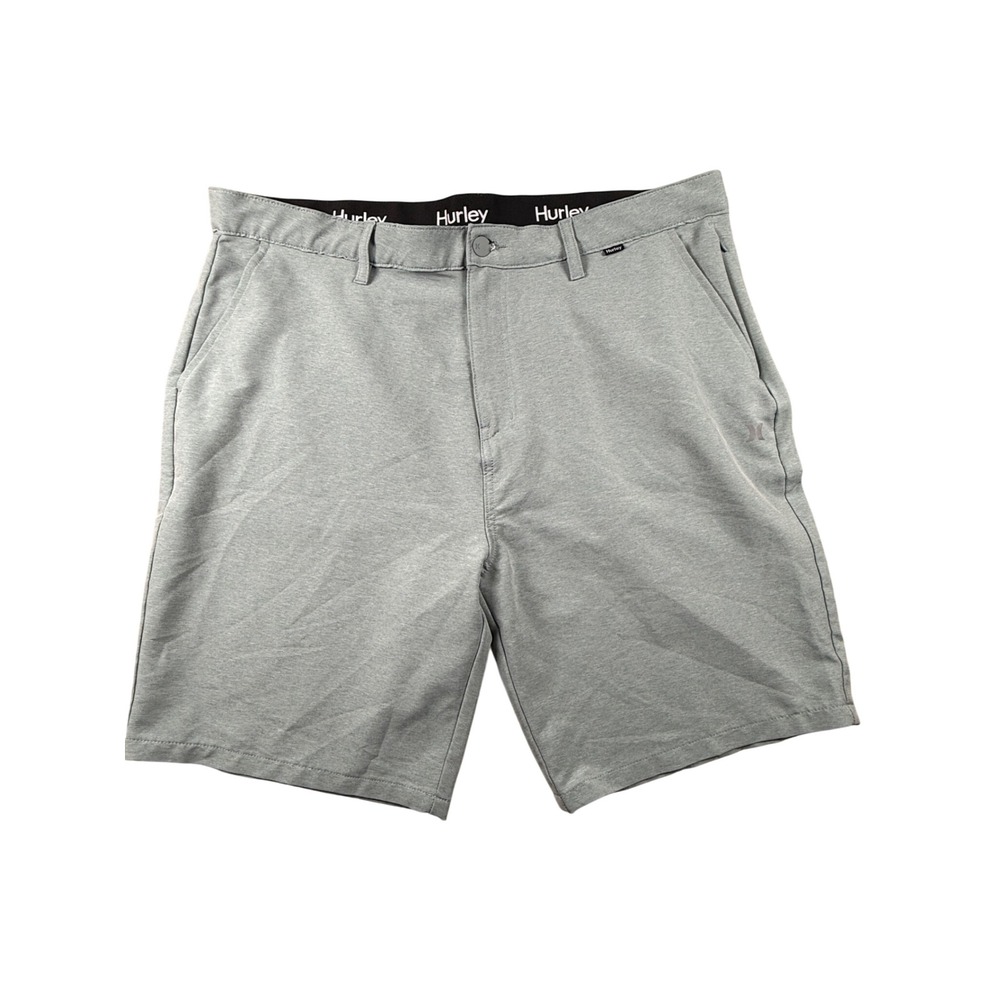 Hurley Mens Hybrid Shorts Size 40 Grey Heathered Stretch Walk Shorts 2085